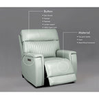 Fauteuil inclinable électrique zéro gravité en cuir avec appui-tête électrique et soutien lombaire électrique, ports USB et USB-C