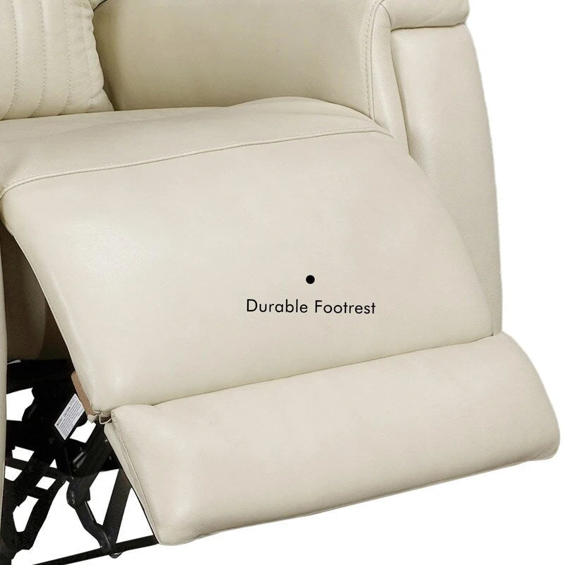 Fauteuil inclinable électrique zéro gravité en cuir avec appui-tête électrique et soutien lombaire électrique, ports USB et USB-C