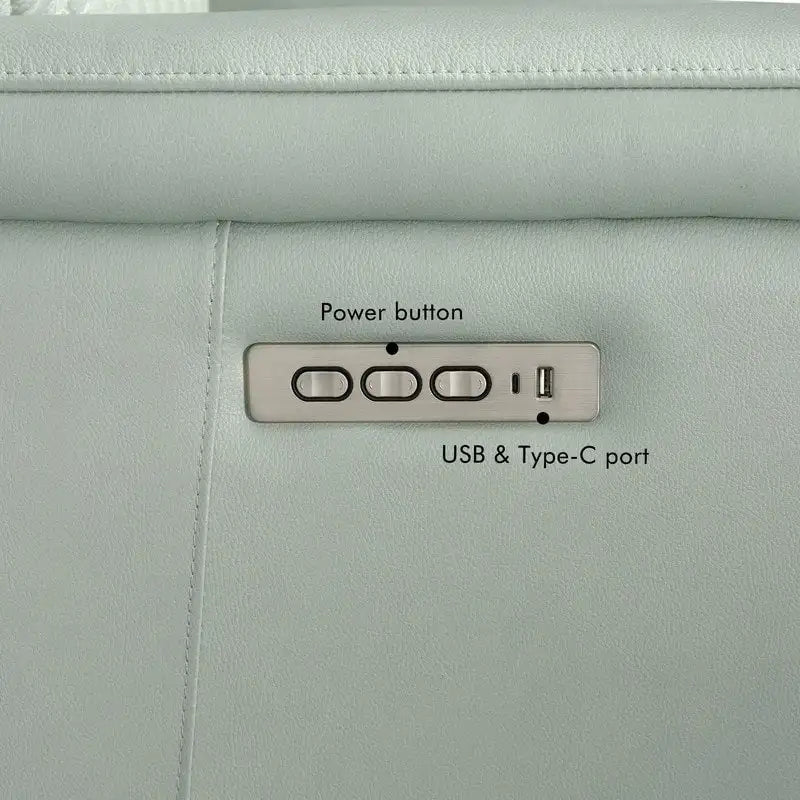 Fauteuil inclinable électrique zéro gravité en cuir avec appui-tête électrique et soutien lombaire électrique, ports USB et USB-C
