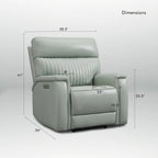 Fauteuil inclinable électrique zéro gravité en cuir avec appui-tête électrique et soutien lombaire électrique, ports USB et USB-C