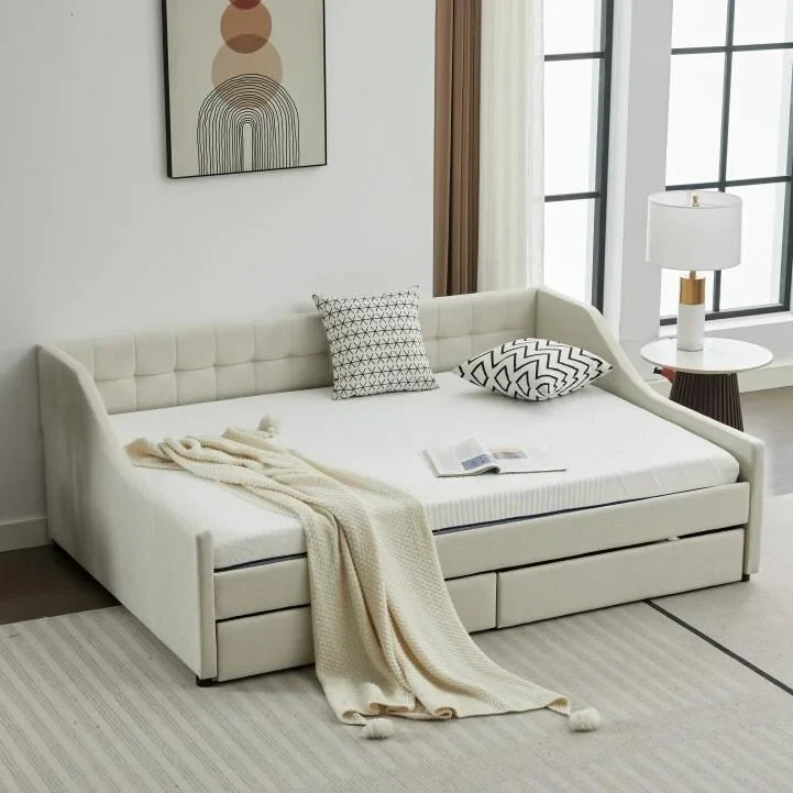 Twin Corner Daybed with Storage Drawers
