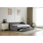 Lit de repos d'angle double avec tiroirs de rangement