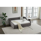 Lit de repos d'angle double avec tiroirs de rangement