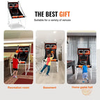 Jeu d'arcade de basketball pliable, jeu de basketball d'intérieur à 2 joueurs, jeu de sport double tir à domicile avec 8 modes de jeu et pompe de gonflage