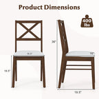 Lot de 4 chaises de salle à manger capitonnées avec pieds en caoutchouc