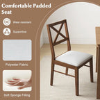 Lot de 4 chaises de salle à manger capitonnées avec pieds en caoutchouc