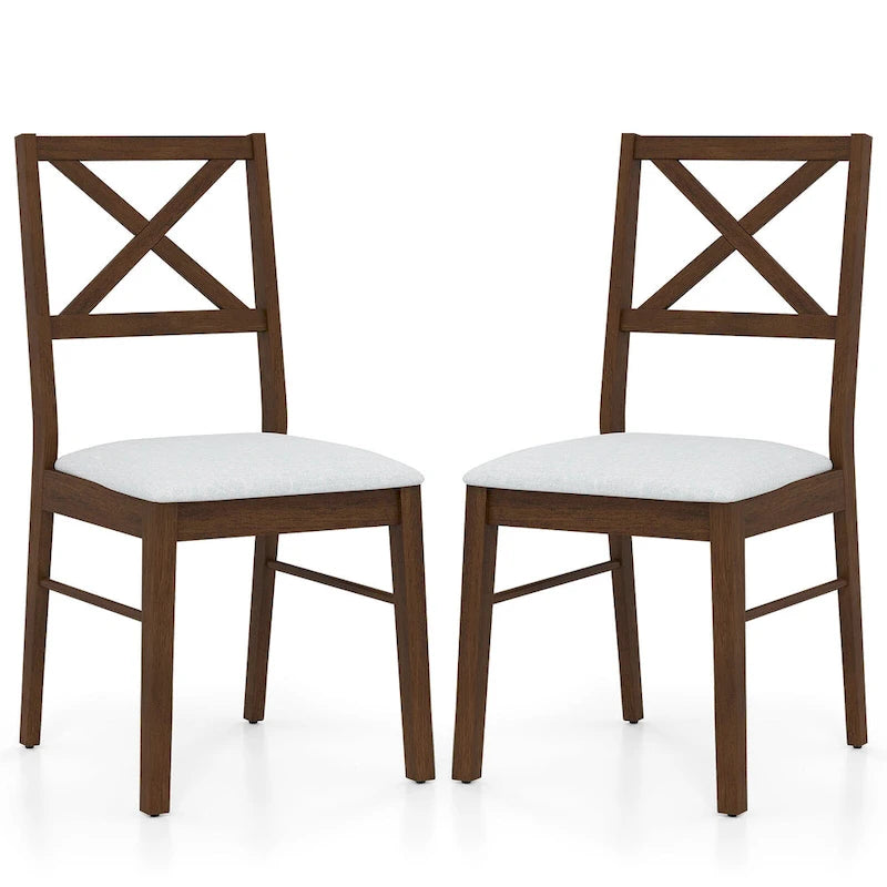 Lot de 4 chaises de salle à manger capitonnées avec pieds en caoutchouc