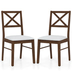 Lot de 4 chaises de salle à manger capitonnées avec pieds en caoutchouc