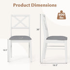 Lot de 4 chaises de salle à manger capitonnées avec pieds en caoutchouc