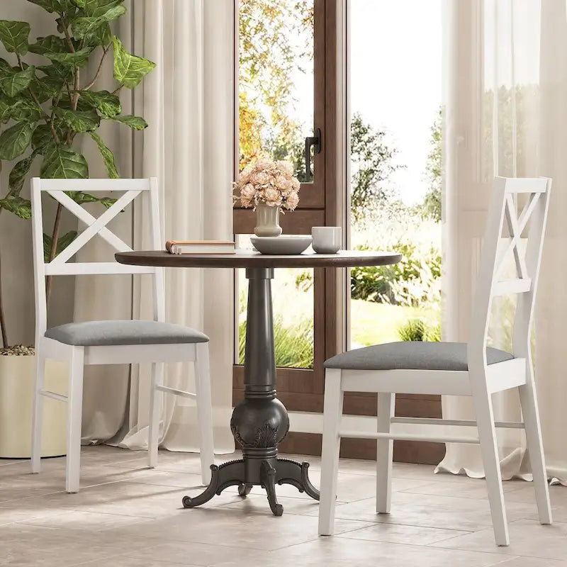 Lot de 4 chaises de salle à manger capitonnées avec pieds en caoutchouc