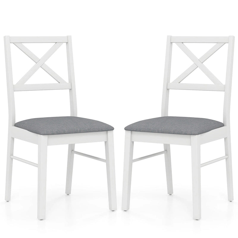 Lot de 4 chaises de salle à manger capitonnées avec pieds en caoutchouc