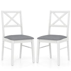 Lot de 4 chaises de salle à manger capitonnées avec pieds en caoutchouc