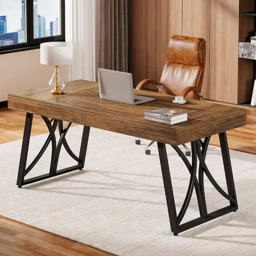 63-Inch Executive Desk, Industrial Large Computer Desk