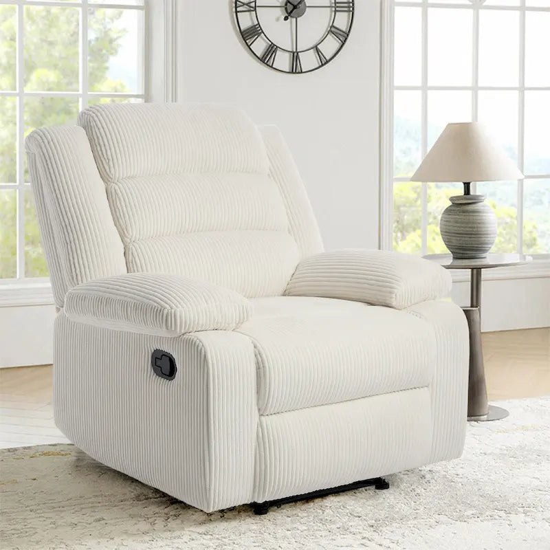Fauteuil inclinable manuel moderne 36 W en coton/velours côtelé