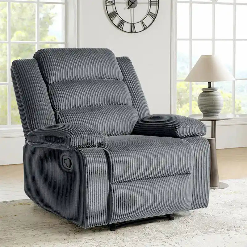 Fauteuil inclinable manuel moderne 36 W en coton/velours côtelé