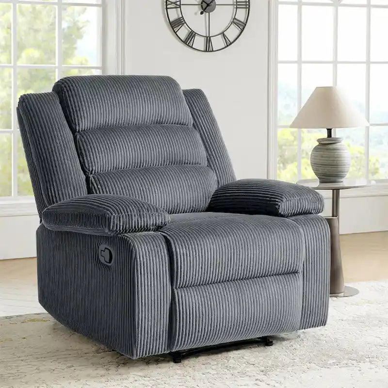 Fauteuil inclinable manuel moderne 36 W en coton/velours côtelé