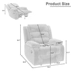 Fauteuil inclinable manuel moderne 36 W en coton/velours côtelé