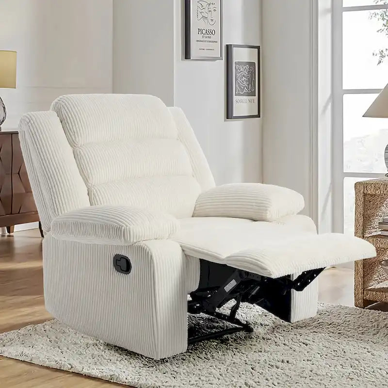 Fauteuil inclinable manuel moderne 36 W en coton/velours côtelé