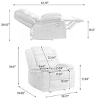 Fauteuil inclinable manuel moderne 36 W en coton/velours côtelé