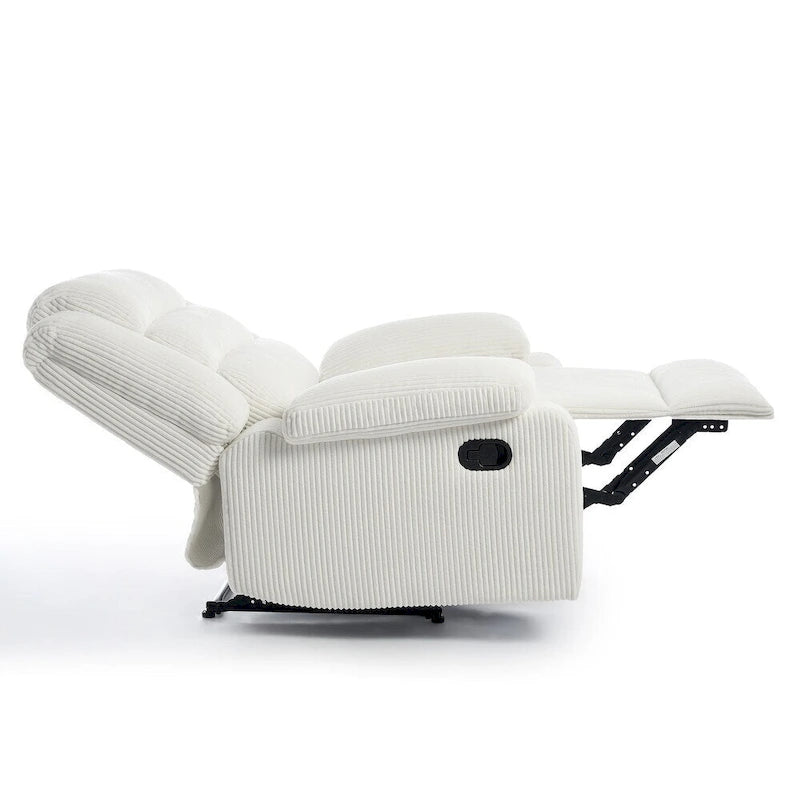 Fauteuil inclinable manuel moderne 36 W en coton/velours côtelé