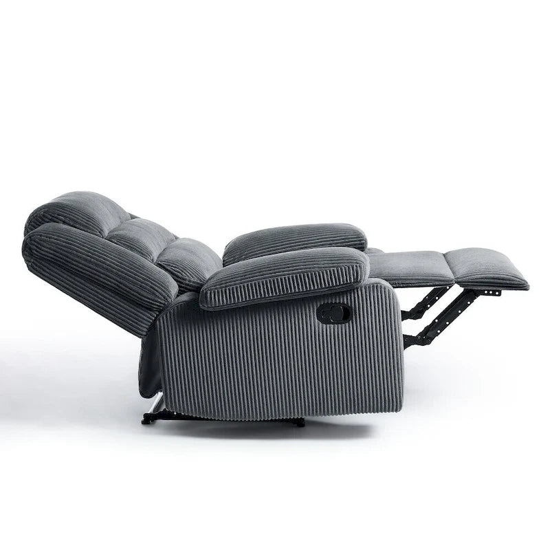 Fauteuil inclinable manuel moderne 36 W en coton/velours côtelé