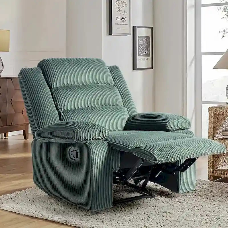 Fauteuil inclinable manuel moderne 36 W en coton/velours côtelé