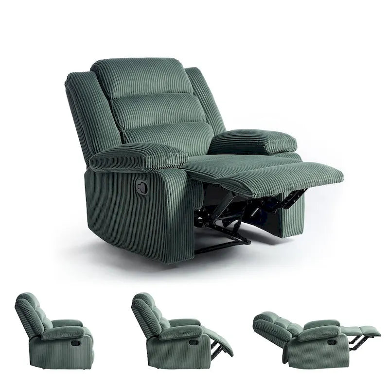 Fauteuil inclinable manuel moderne 36 W en coton/velours côtelé