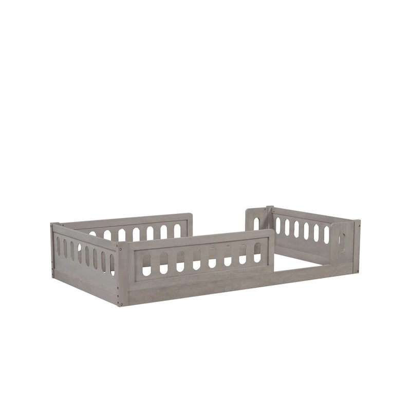 Lit Plateforme Moderne en Bois de Taille Double avec Garde-Corps pour Chambre à Coucher