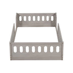 Lit Plateforme Moderne en Bois de Taille Double avec Garde-Corps pour Chambre à Coucher