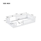 Lit Plateforme Moderne en Bois de Taille Double avec Garde-Corps pour Chambre à Coucher