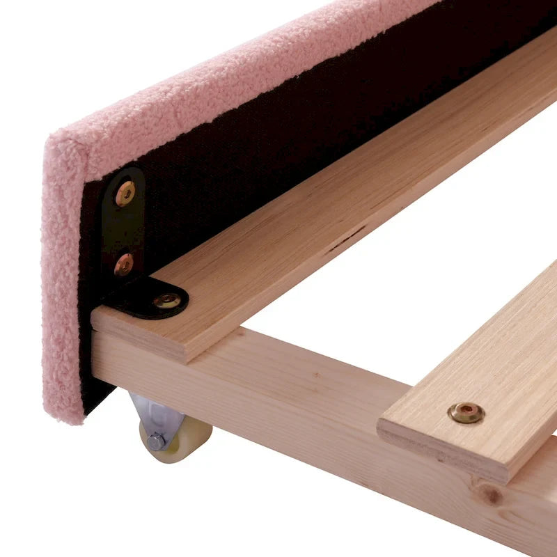 Lit de repos complet en polaire Teddy avec lit gigogne et lumières LED