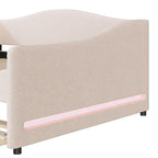 Lit de repos complet en polaire Teddy avec lit gigogne et lumières LED