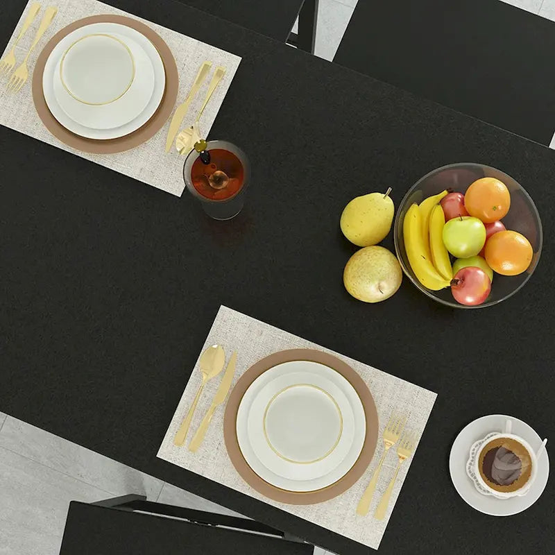 Ensemble de salle à manger pour 4 personnes, tables de cuisine et de salle à manger industrielles avec 4 tabourets carrés, ensemble de table de bar hauteur comptoir