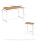 Ensemble de salle à manger pour 4 personnes, tables de cuisine et de salle à manger industrielles avec 4 tabourets carrés, ensemble de table de bar hauteur comptoir