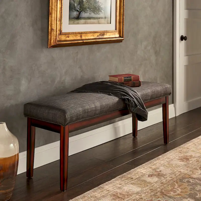 Banc Hawthorne avec revêtement fini espresso par iNSPIRE Q Bold