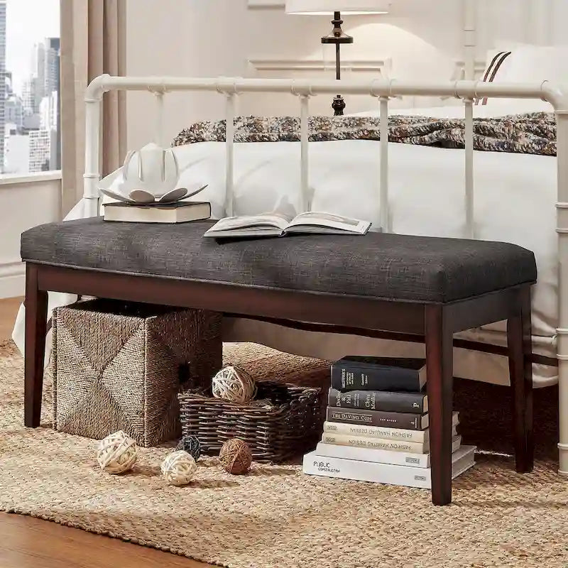 Banc Hawthorne avec revêtement fini espresso par iNSPIRE Q Bold