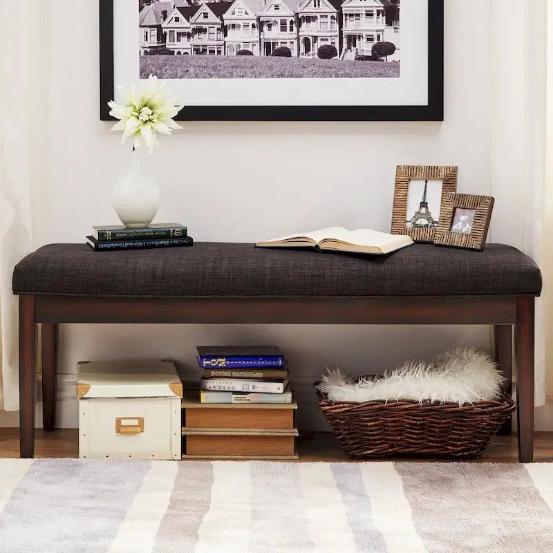 Banc Hawthorne avec revêtement fini espresso par iNSPIRE Q Bold