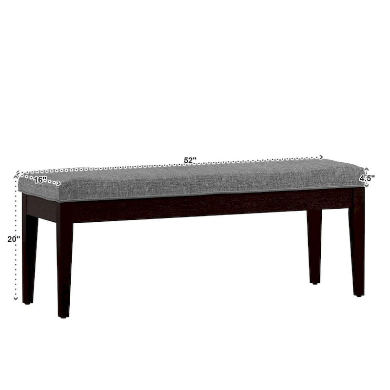 Banc Hawthorne avec revêtement fini espresso par iNSPIRE Q Bold