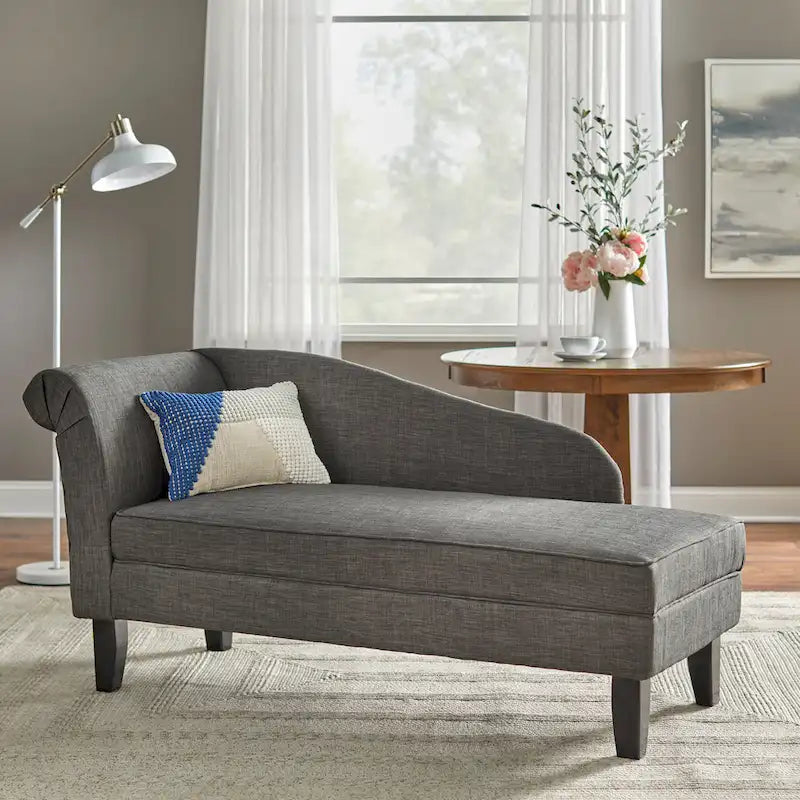 Chaise longue avec compartiment de rangement
