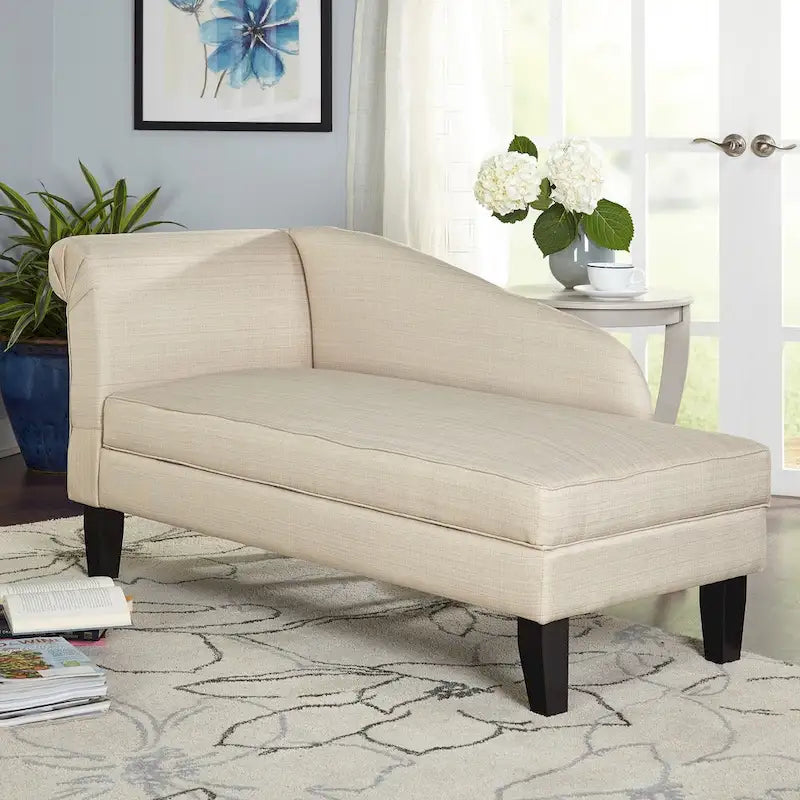 Chaise longue avec compartiment de rangement