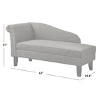Chaise longue avec compartiment de rangement