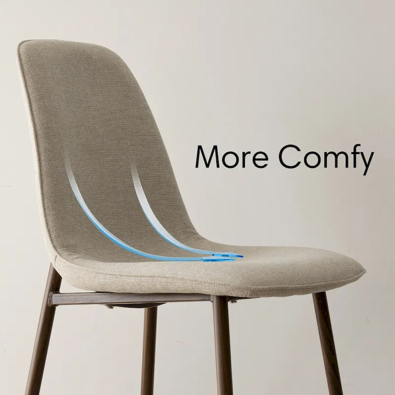 Chaises de salle à manger modernes à dossier plein (lot de 4)