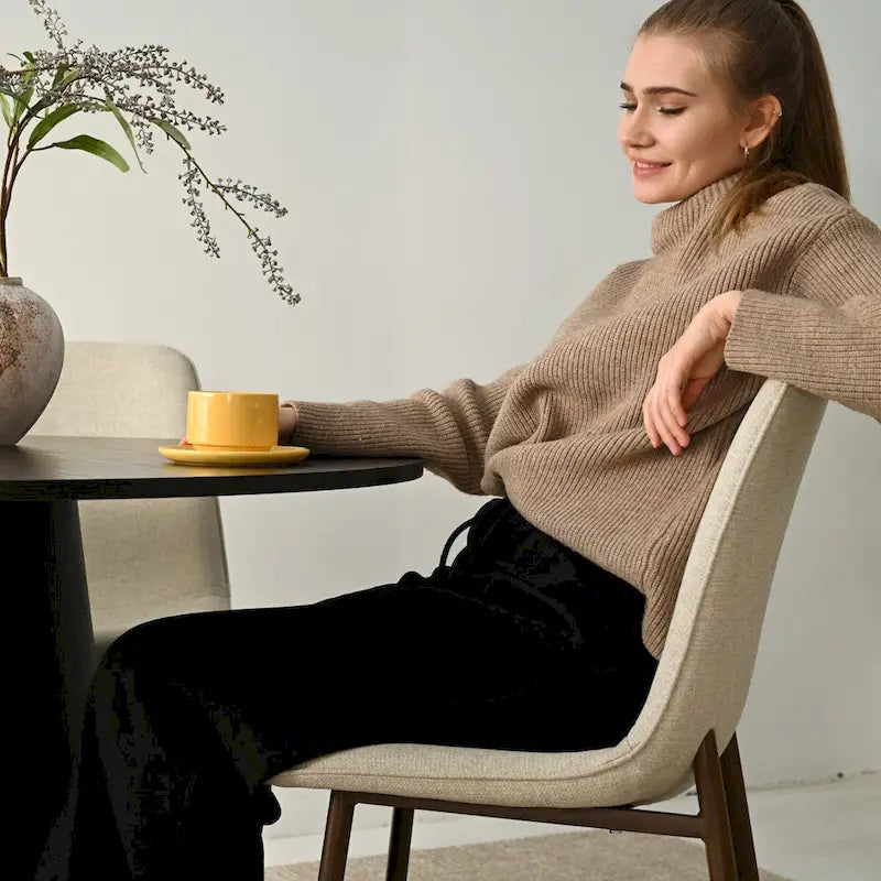 Chaises de salle à manger modernes à dossier plein (lot de 4)