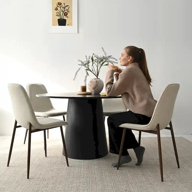 Chaises de salle à manger modernes à dossier plein (lot de 4)