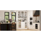 78,9 Buffet de garde-manger avec huche Meuble de rangement de cuisine autoportant