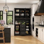 78,9 Buffet de garde-manger avec huche Meuble de rangement de cuisine autoportant