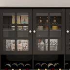78,9 Buffet de garde-manger avec huche Meuble de rangement de cuisine autoportant