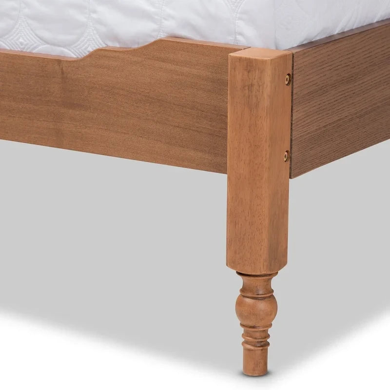 Lit plate-forme de rangement rustique Dehaney avec étagères