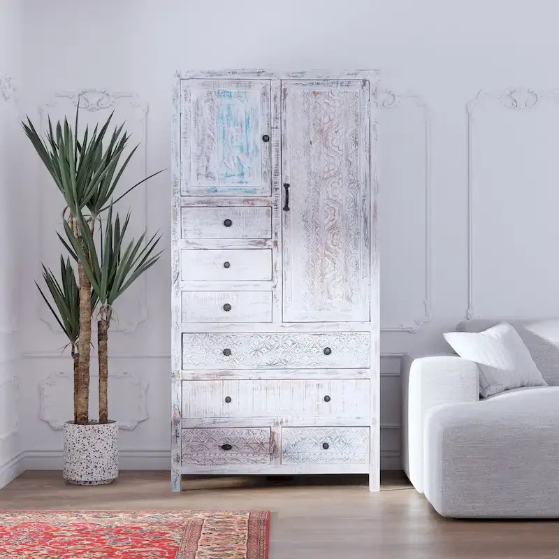 Armoire autoportante en bois massif - N/A
