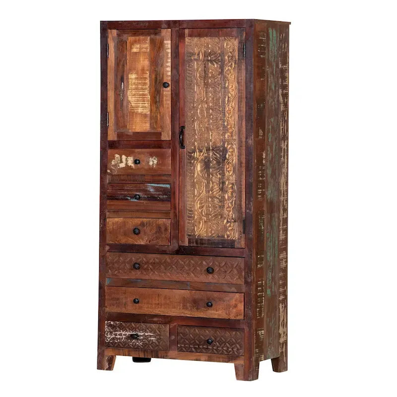 Armoire autoportante en bois massif - N/A